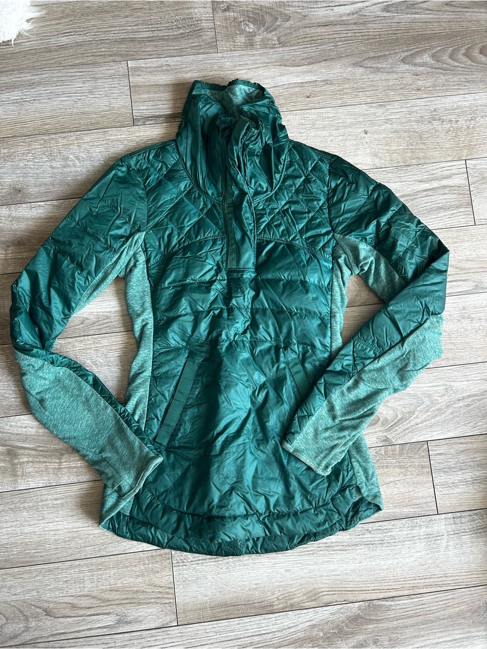 lululemon athletica Teal Quilted Hybrid Jacket